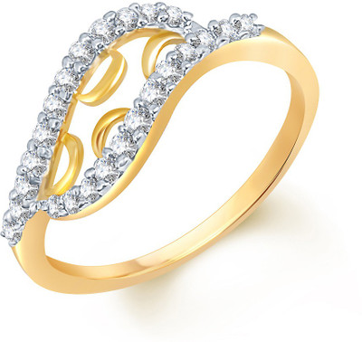 

Sukkhi Glimmery Alloy Cubic Zirconia Gold-plated, Rhodium Plated Ring, Gold;white