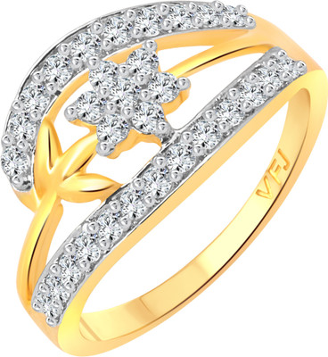 

Vighnaharta Flower Gift Alloy Cubic Zirconia Gold-plated Plated Ring