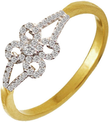 

Being Women Elegant Gold Plated CZ Fashion Alloy Cubic Zirconia Gold-plated Plated Ring, White;gold