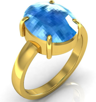 

Kiara Jewellery Certified Blue Topaz Sterling Silver Topaz Gold-plated Plated Ring, Yellow