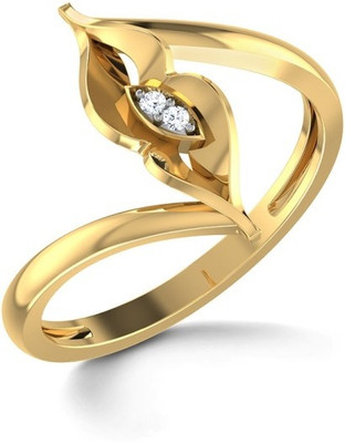 

Kataria Jewellers The Cajsa American Diamond 92.5 BIS Hallmarked Silver Ring, Yellow