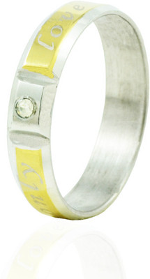 66% OFF on Alpha Man Only Love For this Moment Dual Tone Alloy, Metal Ring