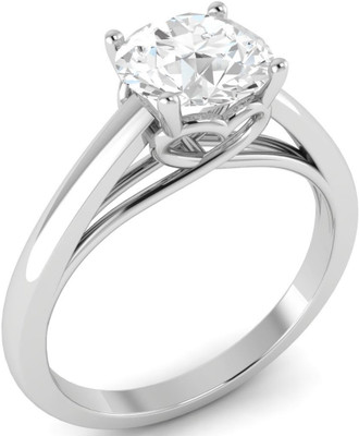 

Ciemme 1.72Ct. White Rhodium Plated Solitaire Collection Jewellery Sterling Silver Cubic Zirconia Gold-plated Plated Ring