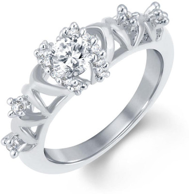 

Sukkhi Alloy Rhodium Plated Ring, White