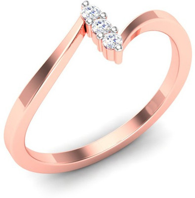 

Kataria Jewellers The Cadence American Diamond 92.5 BIS Hallmarked Silver Ring, Pink