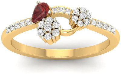 

Jewels5 Oleeva 18kt Diamond, Ruby Yellow Gold ring