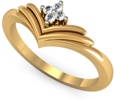 Rasav Jewels 14kt Diamond Yellow Gold ring at flipkart