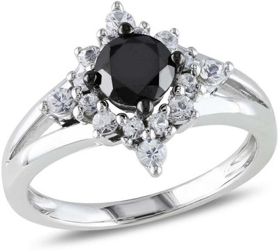 

Kiara Jewellery Sterling Silver Swarovski Zirconia Rhodium Plated Ring, White