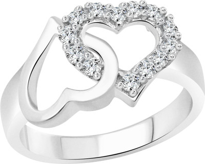 VIGHNAHARTA Attach Heart Alloy Cubic Zirconia Gold Plated Ring