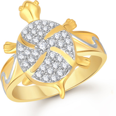 

VK Jewels Divine Tortoise Alloy Cubic Zirconia Gold Plated Ring
