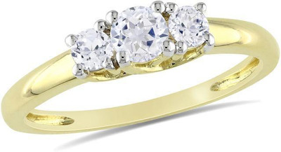 

Kiara Jewellery Kinjal Sterling Silver Swarovski Zirconia Gold-plated Plated Ring