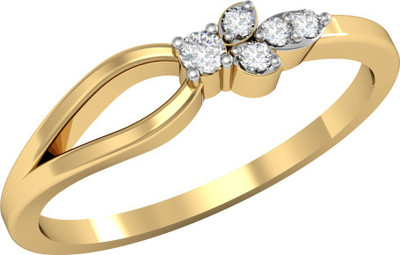 Vachya Glory 14kt Diamond Yellow Gold ring(Yellow Gold Plated)