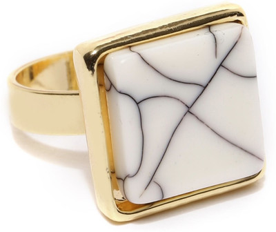 

Tipsyfly How lite Block Ring Alloy Ring, White
