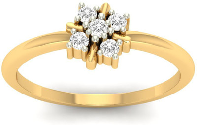 

Jewels5 Adela 18kt Diamond Yellow Gold ring(Rhodium Plated)