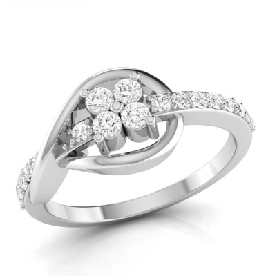 

Ciemme Sterling Silver Cubic Zirconia Gold-plated Plated Ring, White