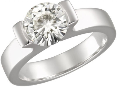 

Kiara Jewellery Sterling Silver Cubic Zirconia Rhodium Plated Ring, White