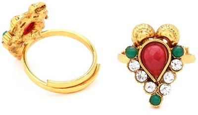 

Sukkhi Australian Diamond Stone Studded Zinc Gold-plated Plated Toe Ring