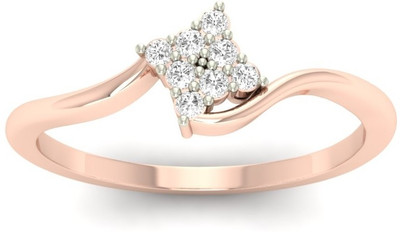 

Jewels5 Vinca 18kt Diamond Rose Gold ring(Rhodium Plated)