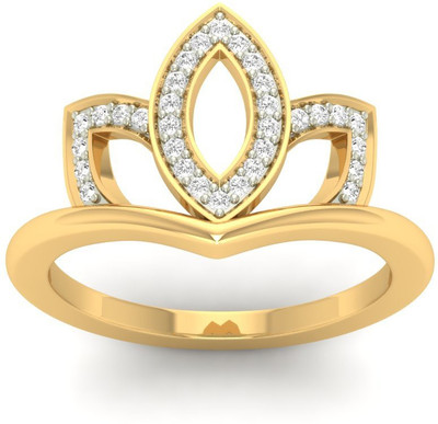 

Jewels5 Irma 18kt Diamond Yellow Gold ring(Rhodium Plated)