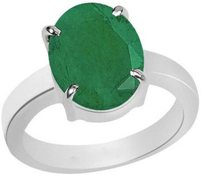 50% OFF on 11 Astro Gems 9.5 Crts Green Emrald Sapphire (Panna) Silver Emerald Ring