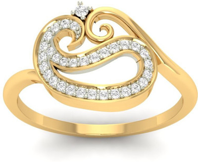

Jewels5 Lorrana 14kt Diamond Yellow Gold ring(Rhodium Plated)