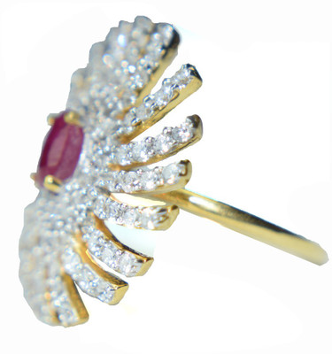 

Oroca Arts AmericanDiamondRing5E Silver Diamond Gold-plated Plated Ring