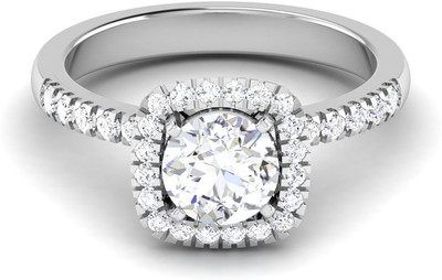

Kiara Jewellery Silver Cubic Zirconia Rhodium Plated Ring, White