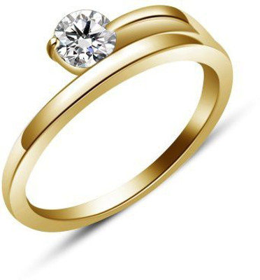 

Anopchand Tilokchand Jewellers Silver Cubic Zirconia Gold-plated Plated Ring, White