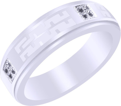

Elotic Silver Cubic Zirconia Rhodium Plated Ring, White