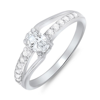 28% OFF on Mahi Enigmatic Charm Alloy, Brass Zircon Rhodium Plated Ring