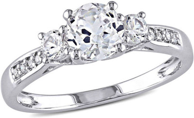 

Kiara Jewellery Silver Cubic Zirconia Rhodium Plated Ring