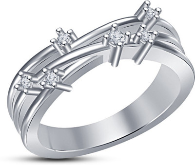 

Vorra Fashion Fancy Sterling Silver Cubic Zirconia Platinum Plated Ring