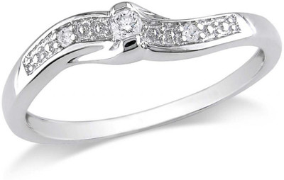 

Kiara Jewellery Sterling Silver Swarovski Crystal Sterling Silver Plated Ring, White
