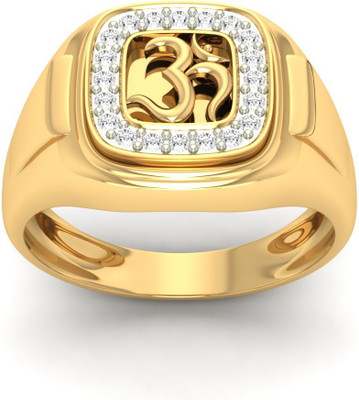 

Jewels5 Om 18kt Diamond Yellow Gold ring(Rhodium Plated)