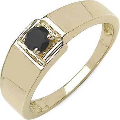 

Johareez Sterling Silver Diamond Sterling Silver Plated Ring, Black