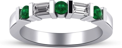 

Anopchand Tilokchand Jewellers Silver Cubic Zirconia Gold-plated Plated Ring, Green