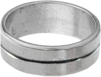 Rich & Famous Elegant Design Fashion Steel Ring, Black;silver