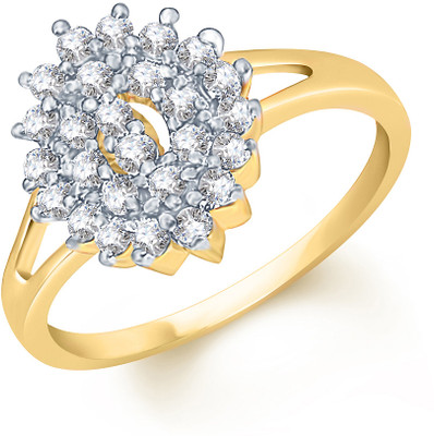 

Sukkhi Sublime Alloy Cubic Zirconia Gold-plated, Rhodium Plated Ring, Gold;white