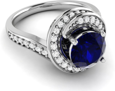 

Parshva Diam Silver Cubic Zirconia Gold-plated Plated Ring, White