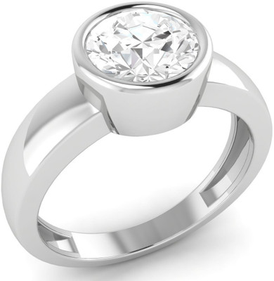 

Ciemme 2.6Ct. White Rhodium Plated Solitaire Collection Jewellery Sterling Silver Cubic Zirconia Gold-plated Plated Ring