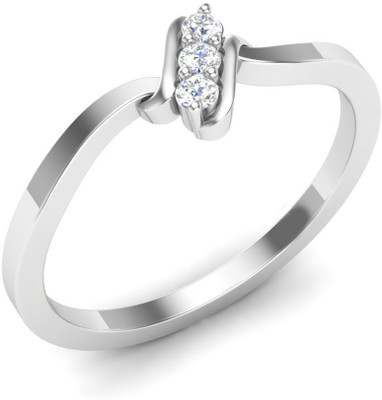 

Kataria Jewellers The Candide American Diamond 92.5 BIS Hallmarked Silver Ring, White