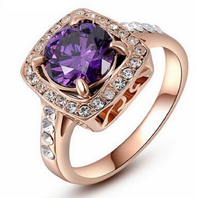 

Stile Crystal Gold-plated Plated Ring, Multicolor