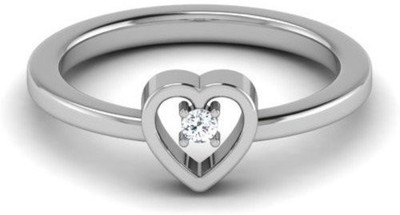 

Anopchand Tilokchand Jewellers Silver Cubic Zirconia Gold-plated Plated Ring, Platinum