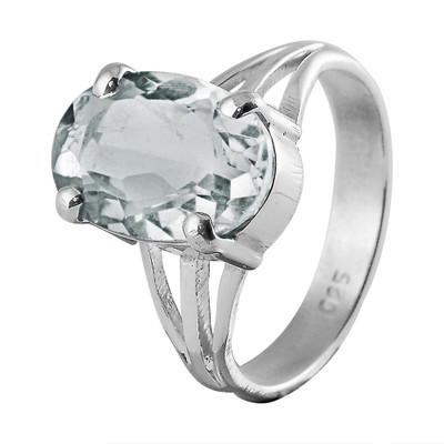 

Zivah Green Gemstone Sterling Silver Amethyst Ring