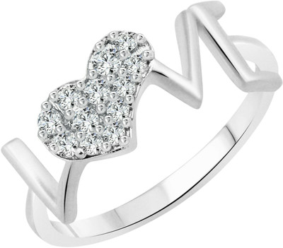 VIGHNAHARTA Alloy Cubic Zirconia Gold Plated Ring