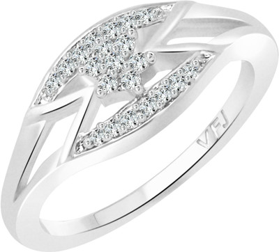 VIGHNAHARTA Finger Look Alloy Cubic Zirconia Gold Plated Ring