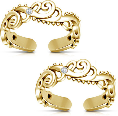 

Vorra Fashion Sterling Silver Cubic Zirconia Gold-plated Plated Toe Ring, Yellow
