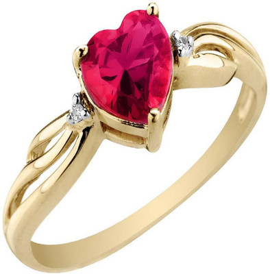 

Kiara Jewellery Sterling Silver Swarovski Zirconia Ring, Yellow