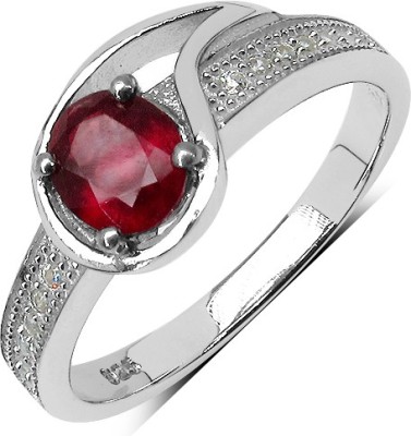 Johareez Sterling Silver Cubic Zirconia Sterling Silver Plated Ring