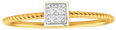 

Facetzinspire Real Gold Diamond Gold-plated Plated Ring, Gold;silver